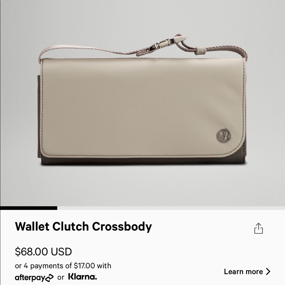 Lululemon Wallet Clutch Crossbody - Muted Purple/Gray Color